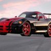 Black And Red Dodge Viper Paint By Numbers