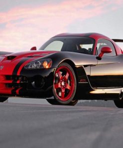 Black And Red Dodge Viper Paint By Numbers