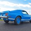 Blue 1969 Ford Mustang Fastback Paint By Numbers