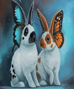 Butterfly Bunnies Paint By Numbers