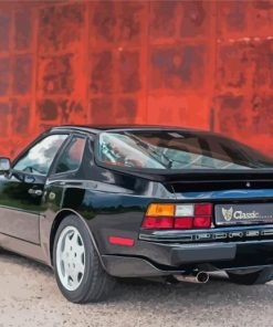 Classic Black Porsche 944 Turbo Paint By Numbers