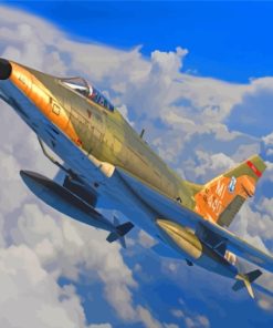 F100 Super Sabre Aircraft Paint By Numbers