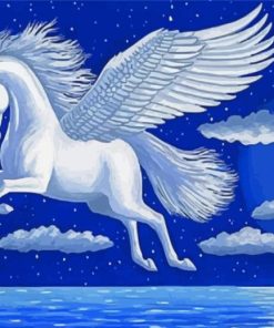 Flying White Horse Paint By Numbers