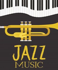 Jazz Piano And Saxophone Poster Paint By Numbers