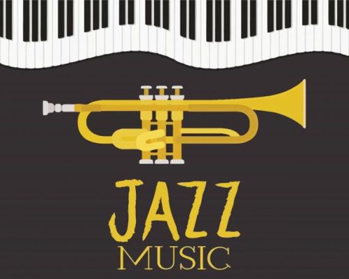 Jazz Piano And Saxophone Poster Paint By Numbers