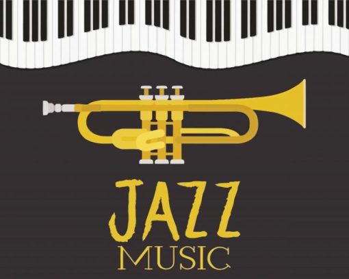 Jazz Piano And Saxophone Poster Paint By Numbers