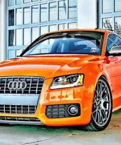 Orange Audi S5 Paint By Numbers