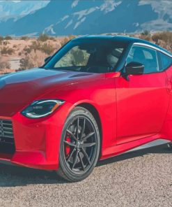 Red Nissan Z Car Paint By Numbers