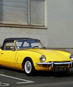 Vintage Triumph Spitfire MK3 Yellow Car Paint By Numbers