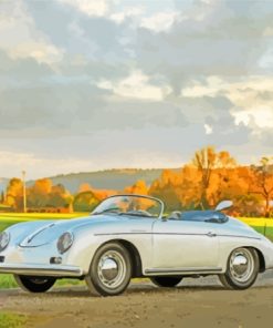 White Porsche 356 Paint By Numbers