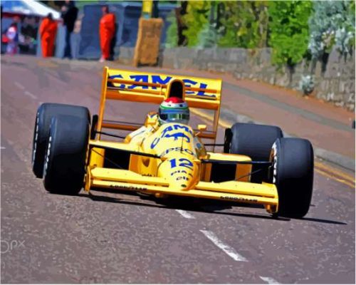 Yellow F1 Paint By Numbers