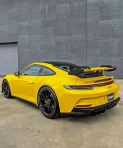 Yellow Porsche Paint By Numbers