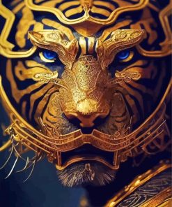 Aesthetic Warrior Tiger Paint By Numbers