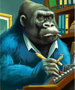 Cool Gorilla Cigar Paint By Numbers