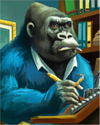 Cool Gorilla Cigar Paint By Numbers