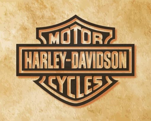 Cool Harley Davidson Logo Paint By Numbers