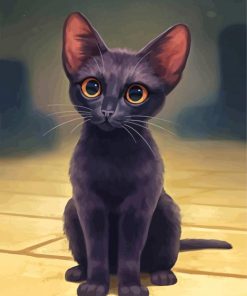 Cute Black Kitten Paint By Numbers