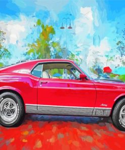 Red Mustang Mach 1 Paint By Numbers