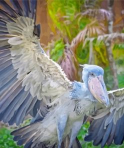 Shoebill Ready For A Flight Paint By Numbers