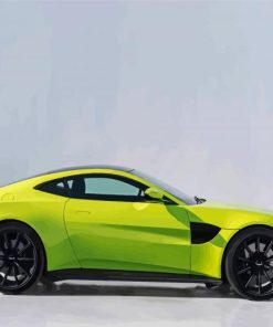 Yellow Aston Martin Vantage Paint By Numbers