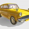 Yellow Ford Anglia Car Paint By Numbers