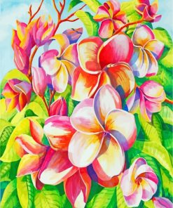 Blooming Frangipani Paint By Numbers